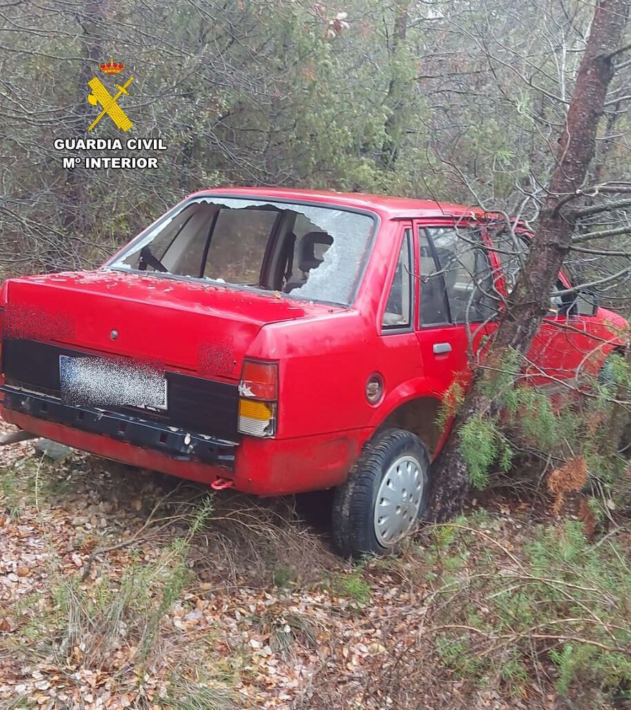 Imagen de un coche robado en Biscarrués