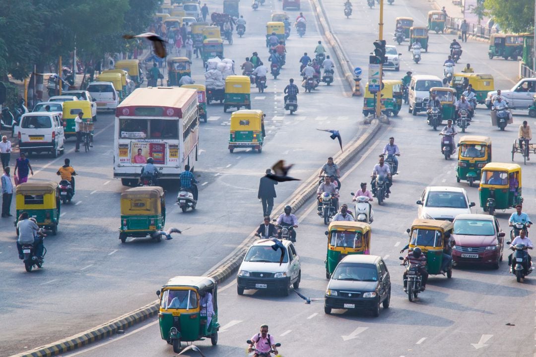 Tráfico en Ahmadabad, India