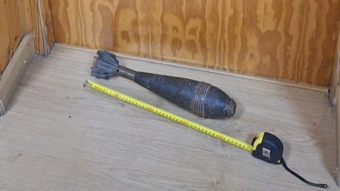 Granada de mortero de la guerra civil