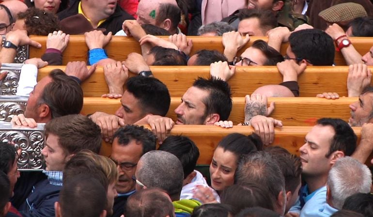 Anderos en la procesión de la Romería 2018