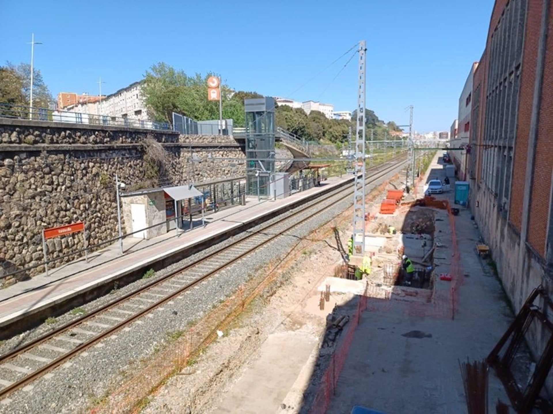 Estación de tren en Valdecilla. ADIF