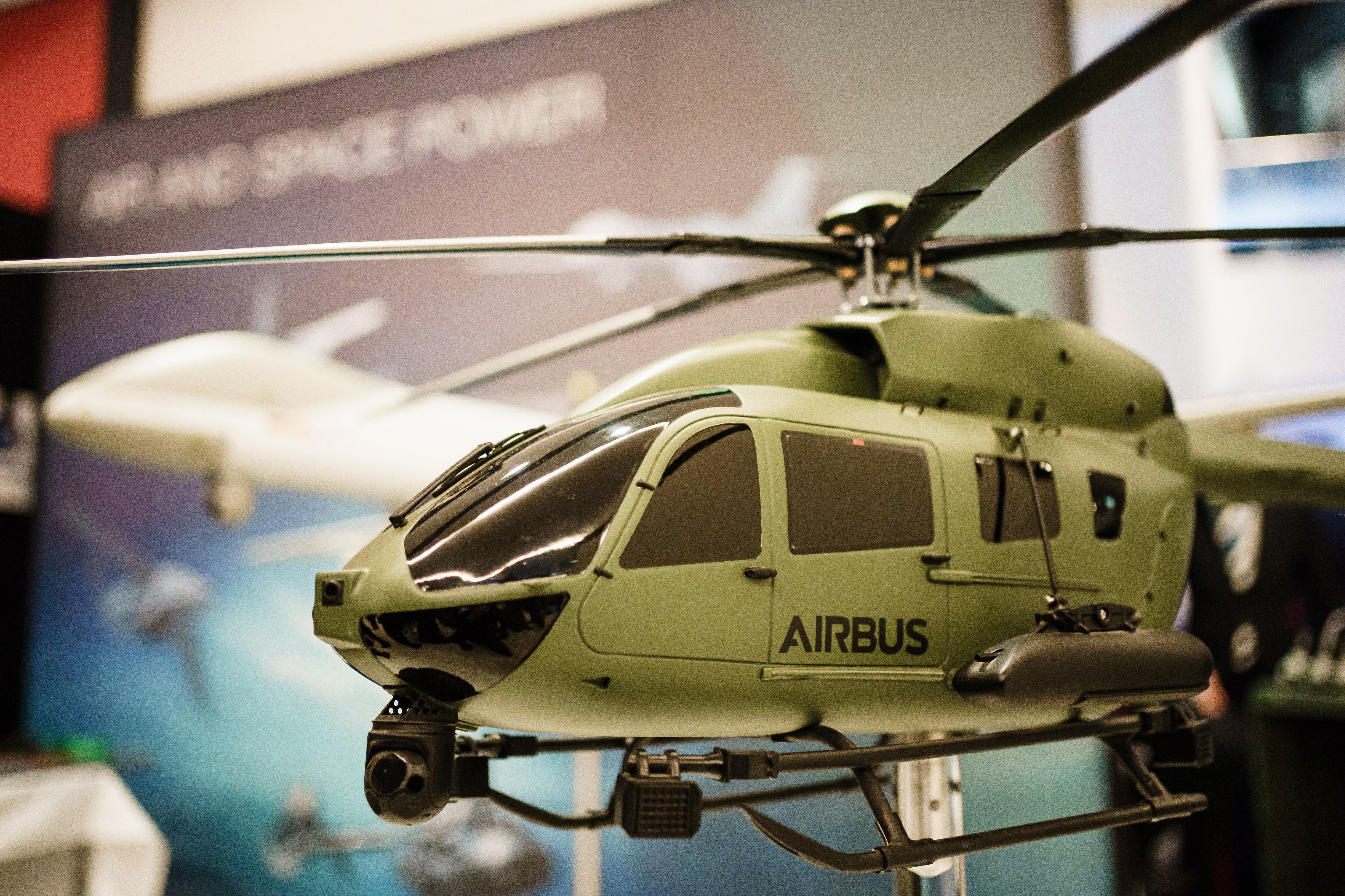 Imagen de uno de los modelos de helicóptero de Airbus, durante la Conferencia de Seguridad de Berlín celebrada a finales de noviembre