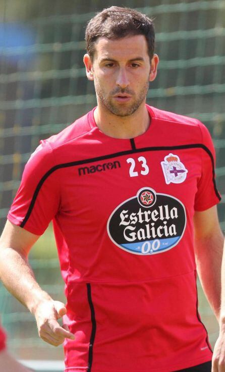 Íñigo López, durante un entrenamiento