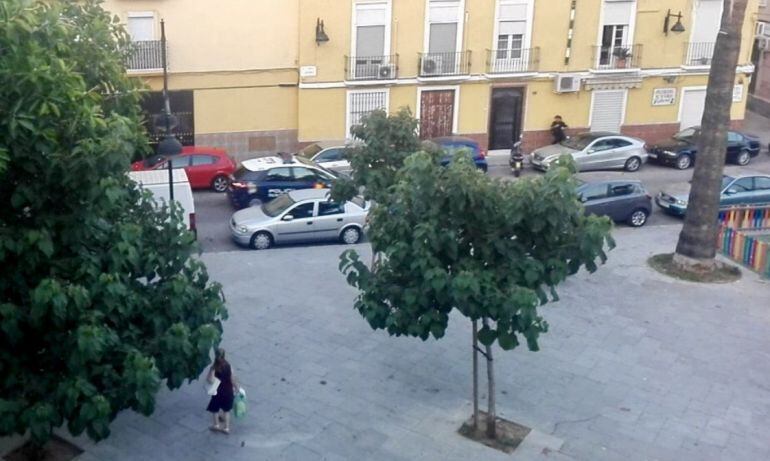 Una patrulla de la Policía Nacional en las cercanía del lugar del tiroteo