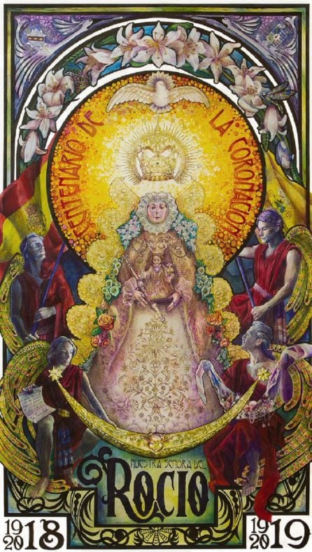 Cartel de la coronación canónica de la Virgen del Rocío