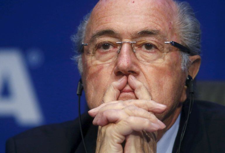 Joseph Blatter, durante una conferencia de prensa en la sede de la FIFA en Zúrich