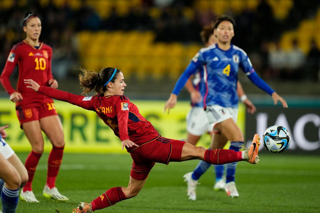 Aitana Bonmatí durante un partido de España en el Mundial.