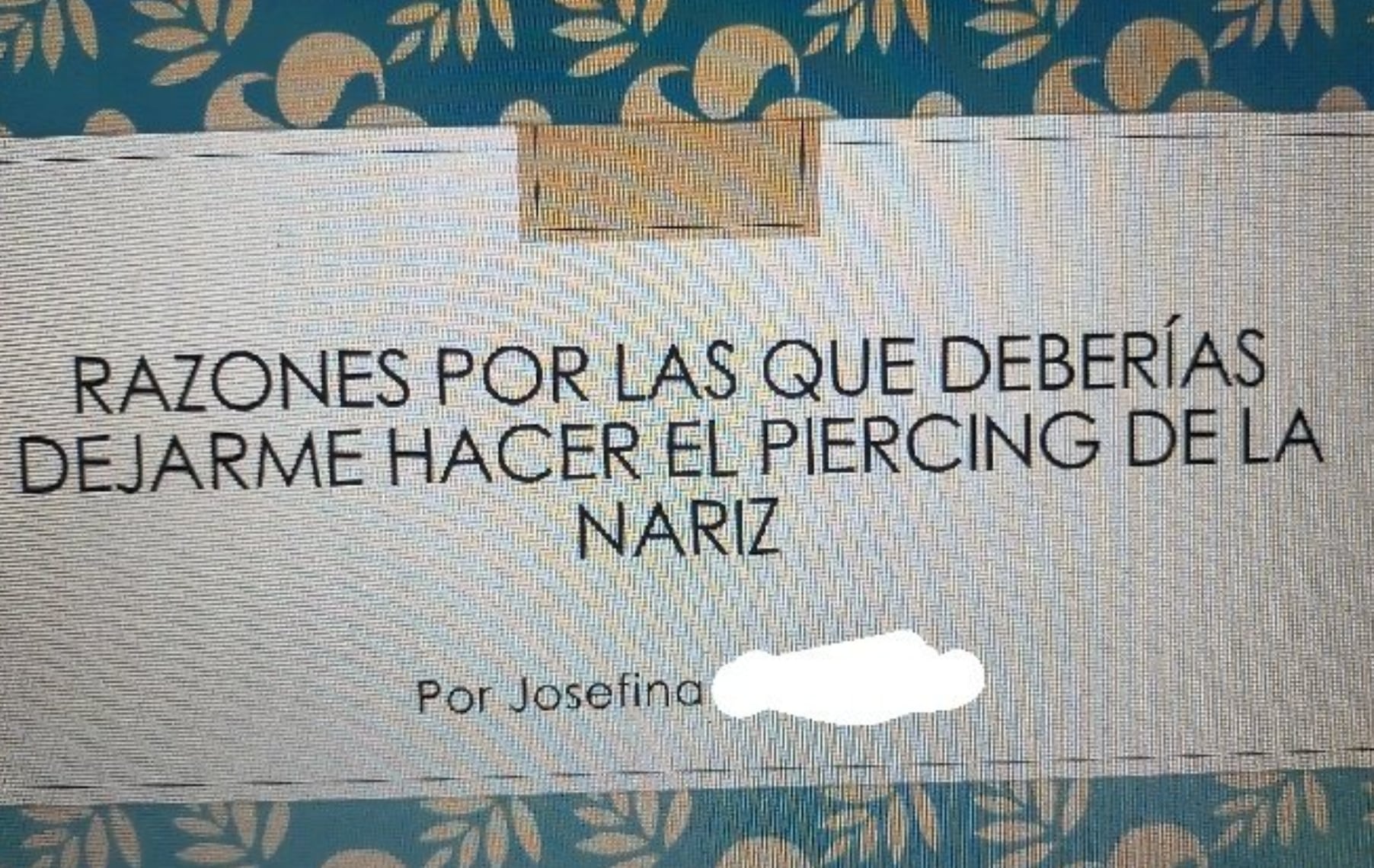 El PowerPoint de la usuaria