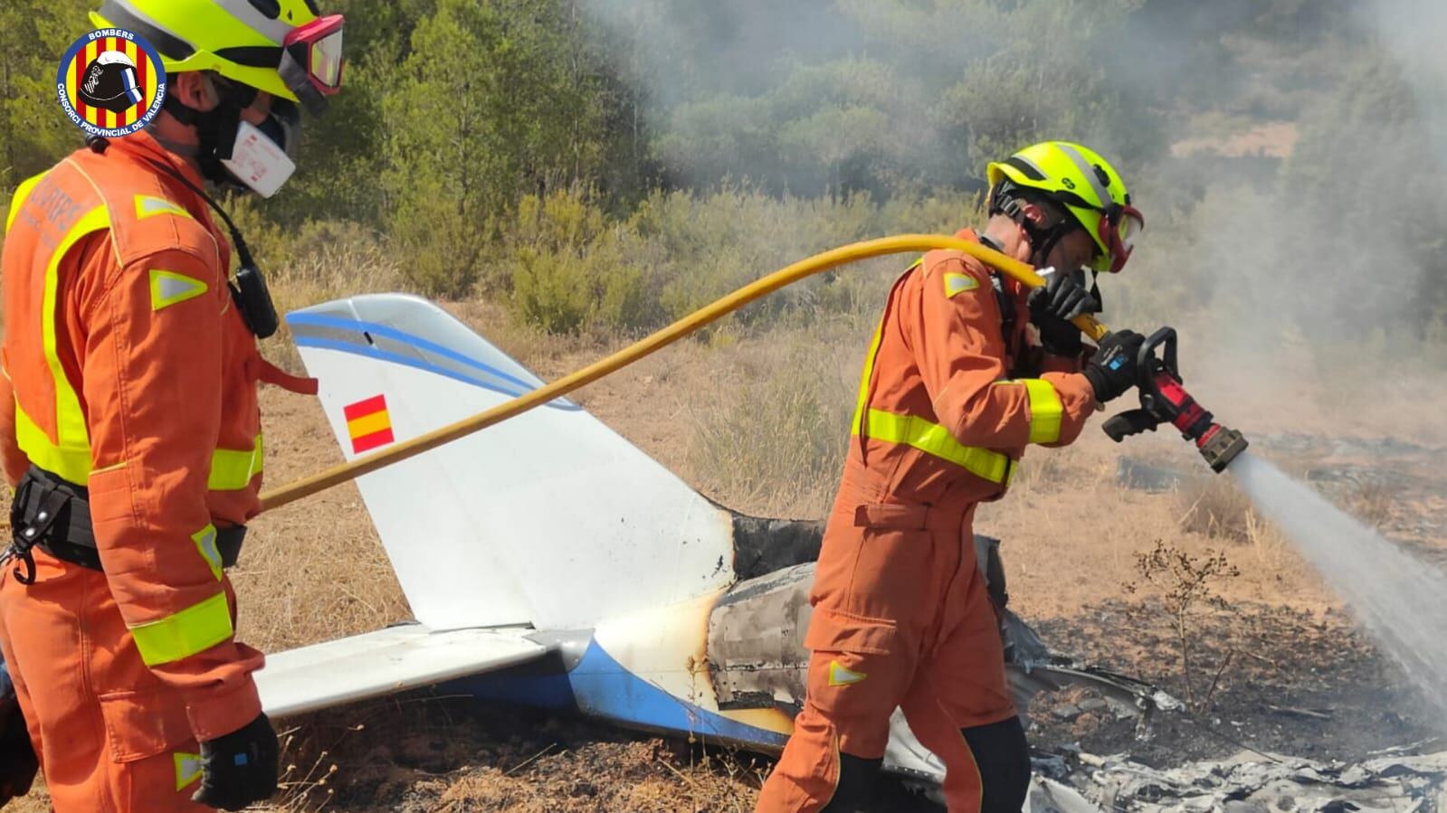 Accidente de una avioneta en el Pontón de Requena