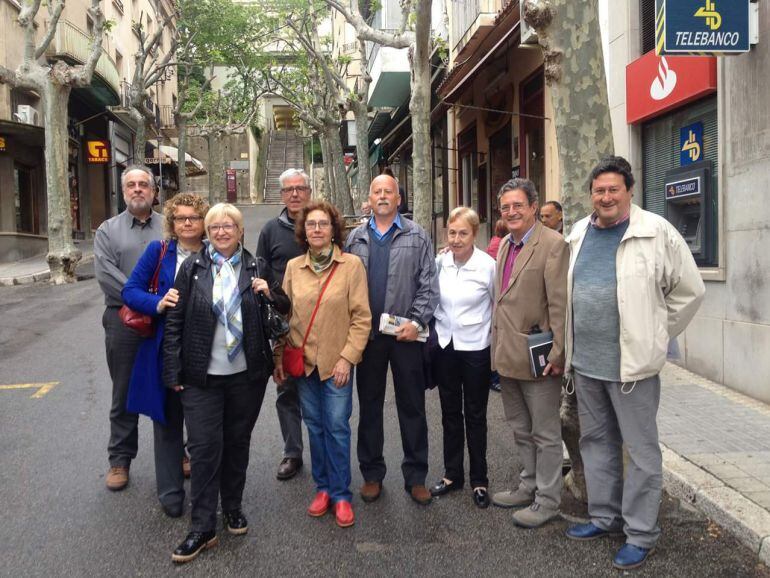 Ramon Pallarès, el quart per la dreta, amb altres membres de la candidatura de Portbou