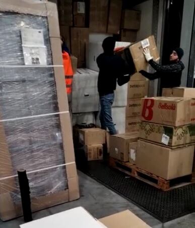 El trailer carregat a Guissona ja ha arribat avui a Polònia