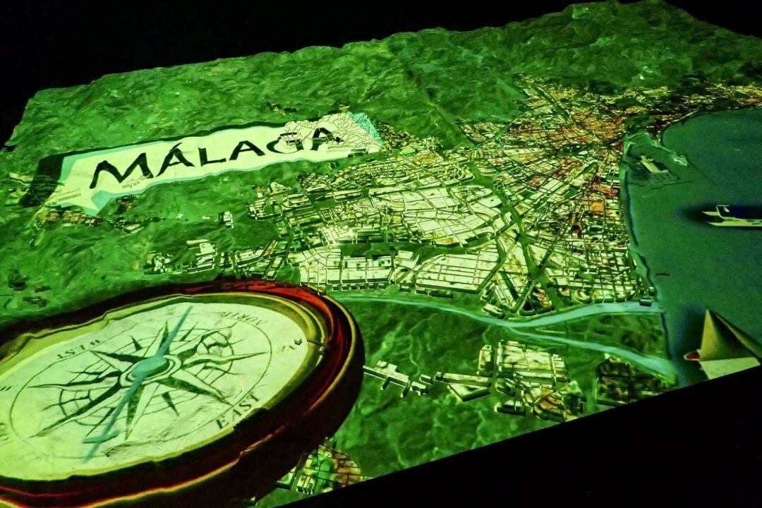 Maquetas de mapas de Málaga