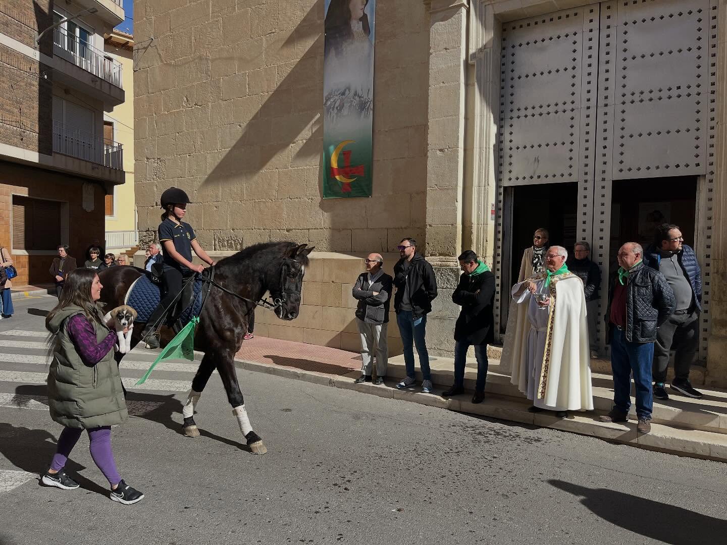 Bendición de animales en Sax. Archivo