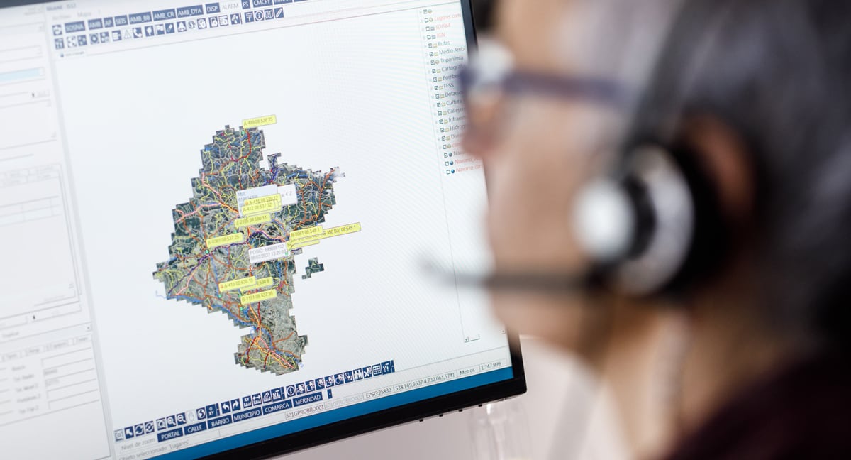 Sala de emergencias 112 - SOS Navarra.