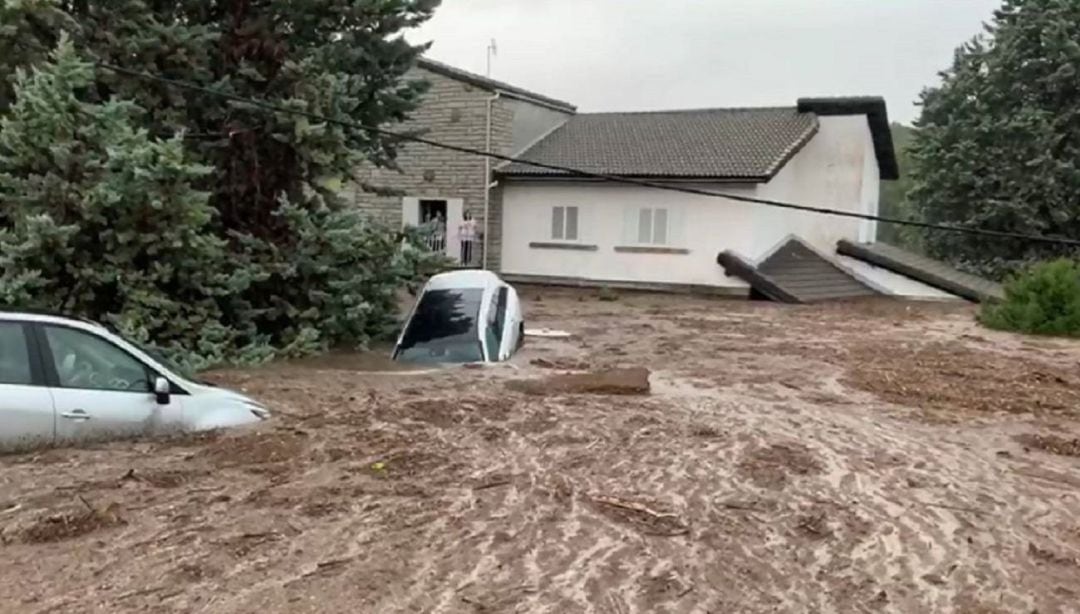 Captura de un video grabado por un vecino, en Agosto de 2019, que muestra los daños provocados por la tormenta  