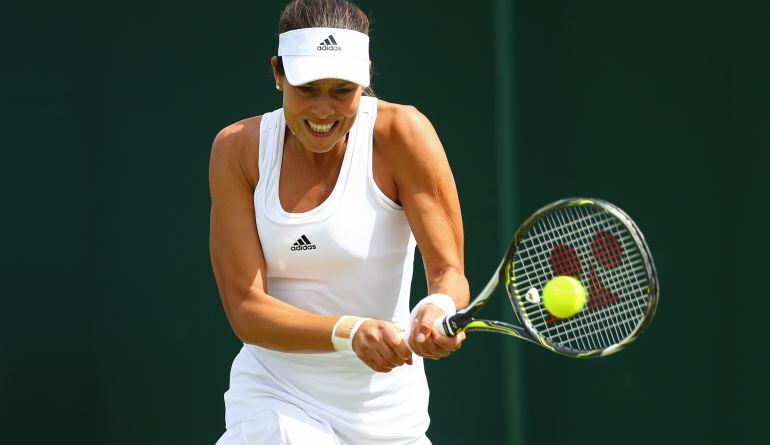 Ana Ivanovic, durante el último torneo de Wimbledon