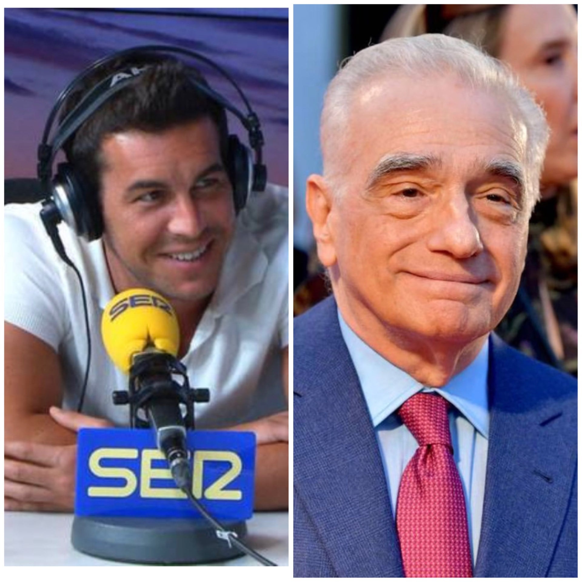 Mario Casas y Martin Scorsese/Fotos SER y Amy Sussman Getty Images