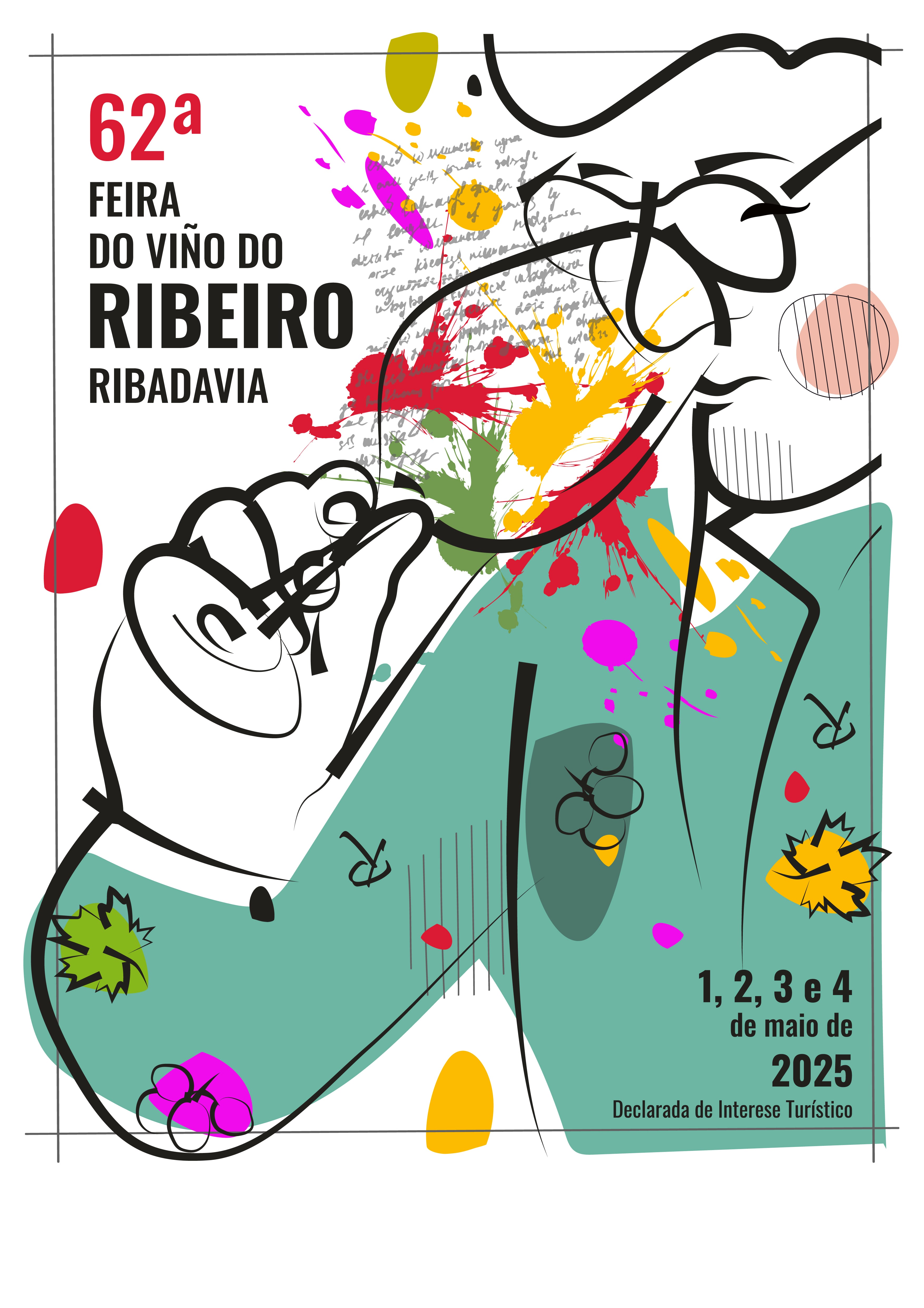 Cartel da Feira do viño do Ribeiro.