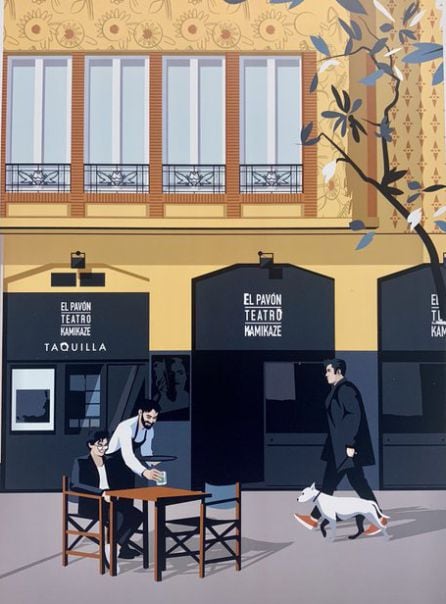 Lámina ilustrada del Teatro Pavón