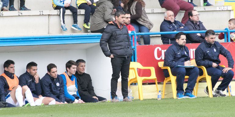 Pepe Masegosa durante el partido ante el Coria