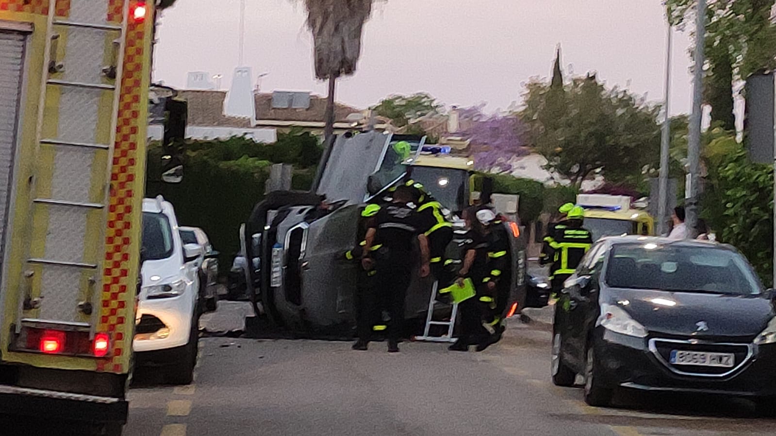 Accidente de tráfico registrado junto al Hontoria