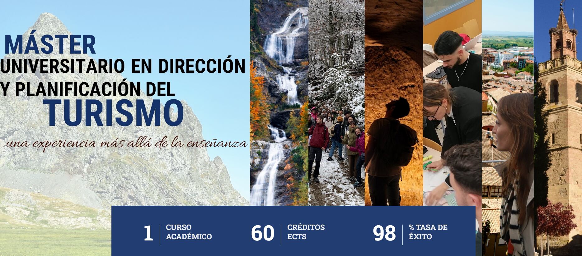 Web del Máster universitario en dirección y planificación del turismo en el Campus de Huesca