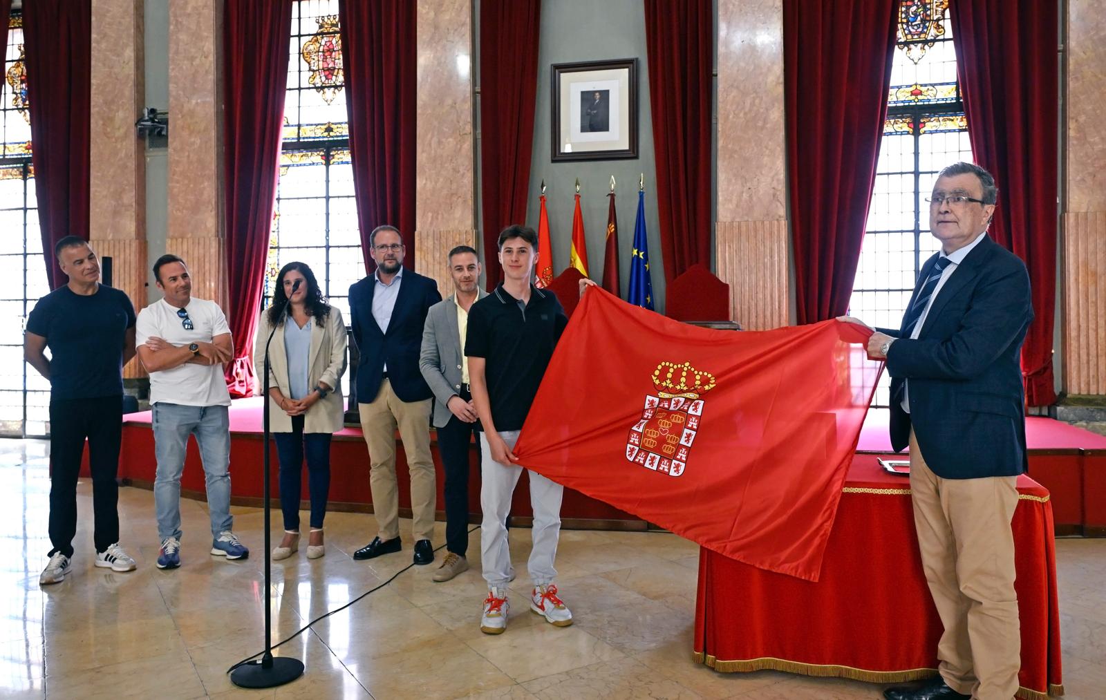 Máximo Quiles en la recepción del Ayuntamiento de Murcia