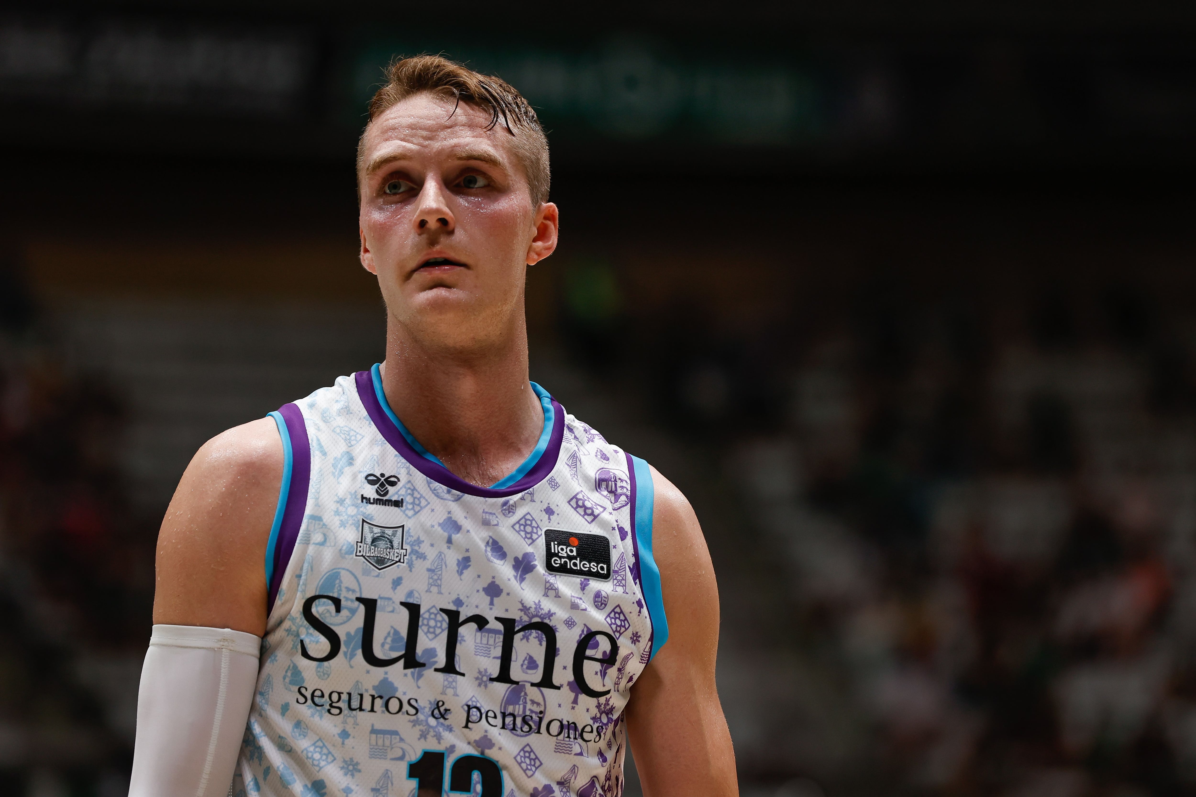 Hakanson durante un partido en el Bilbao Arena