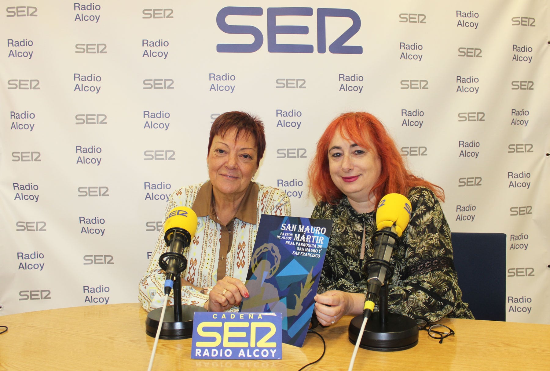 Tere Pascual y Ana María García, con la concordia de los actos de San Mauro de este año