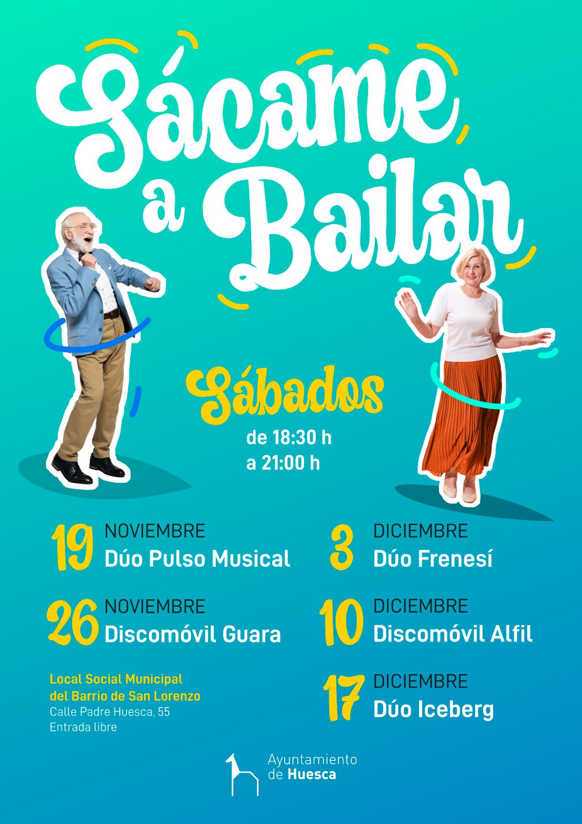 Cartel del Sácame a bailar