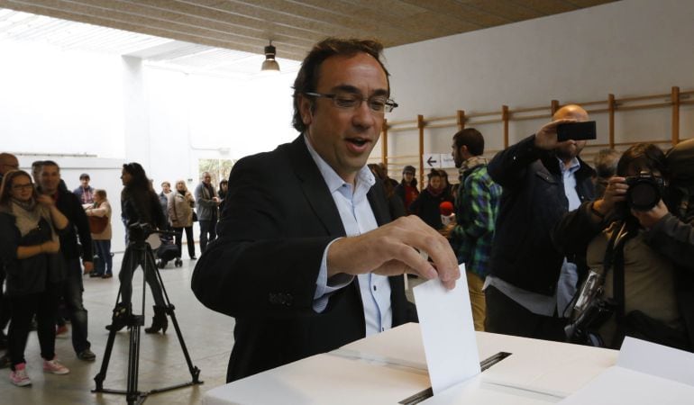 9-11-2014. Terrassa. Ambiente electoral Josep Rull. Foto: ©Cristobal Castro
