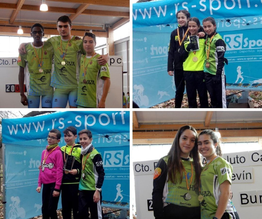 Los atletas del Atletismo Aranda en el Provincial de Pista Cubierta de Burgos y el Cross de Quintanar de la Orden.