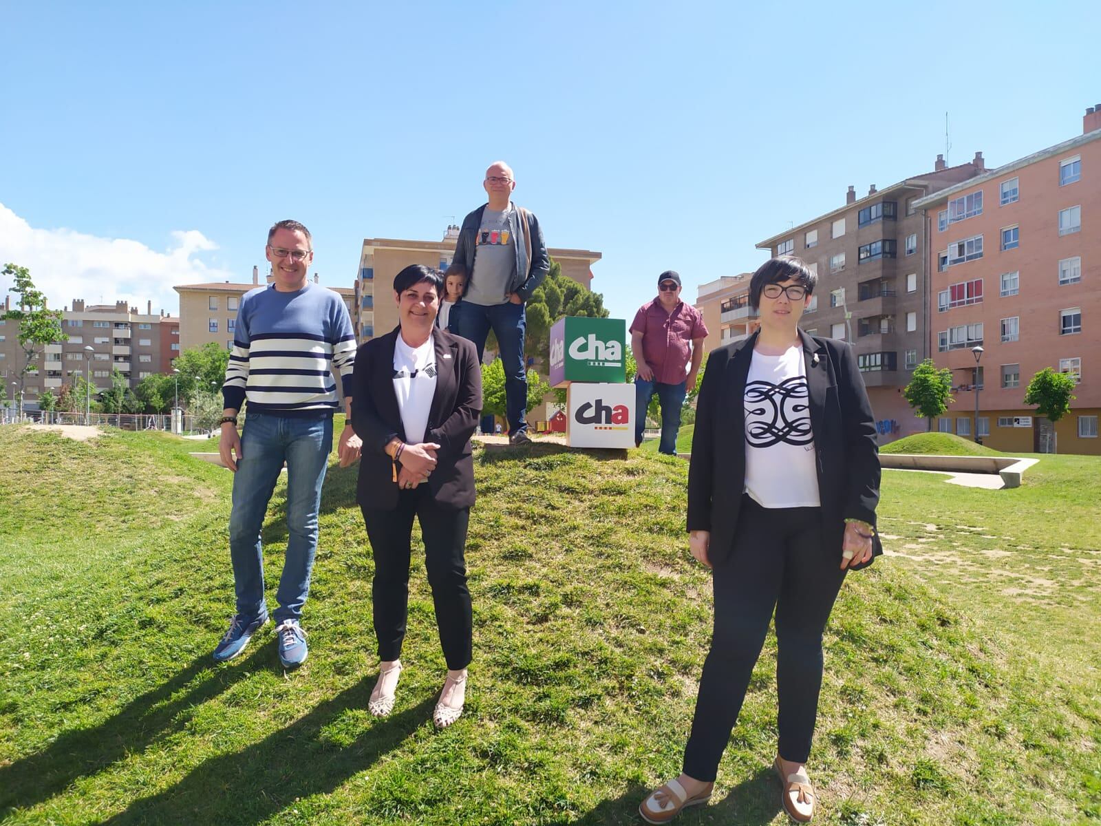 Componentes de CHA en el parque de San Martín
