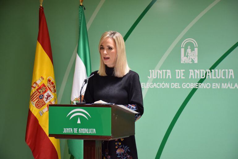 La delegada de Educación en Málaga, Patricia Alba, este miércoles