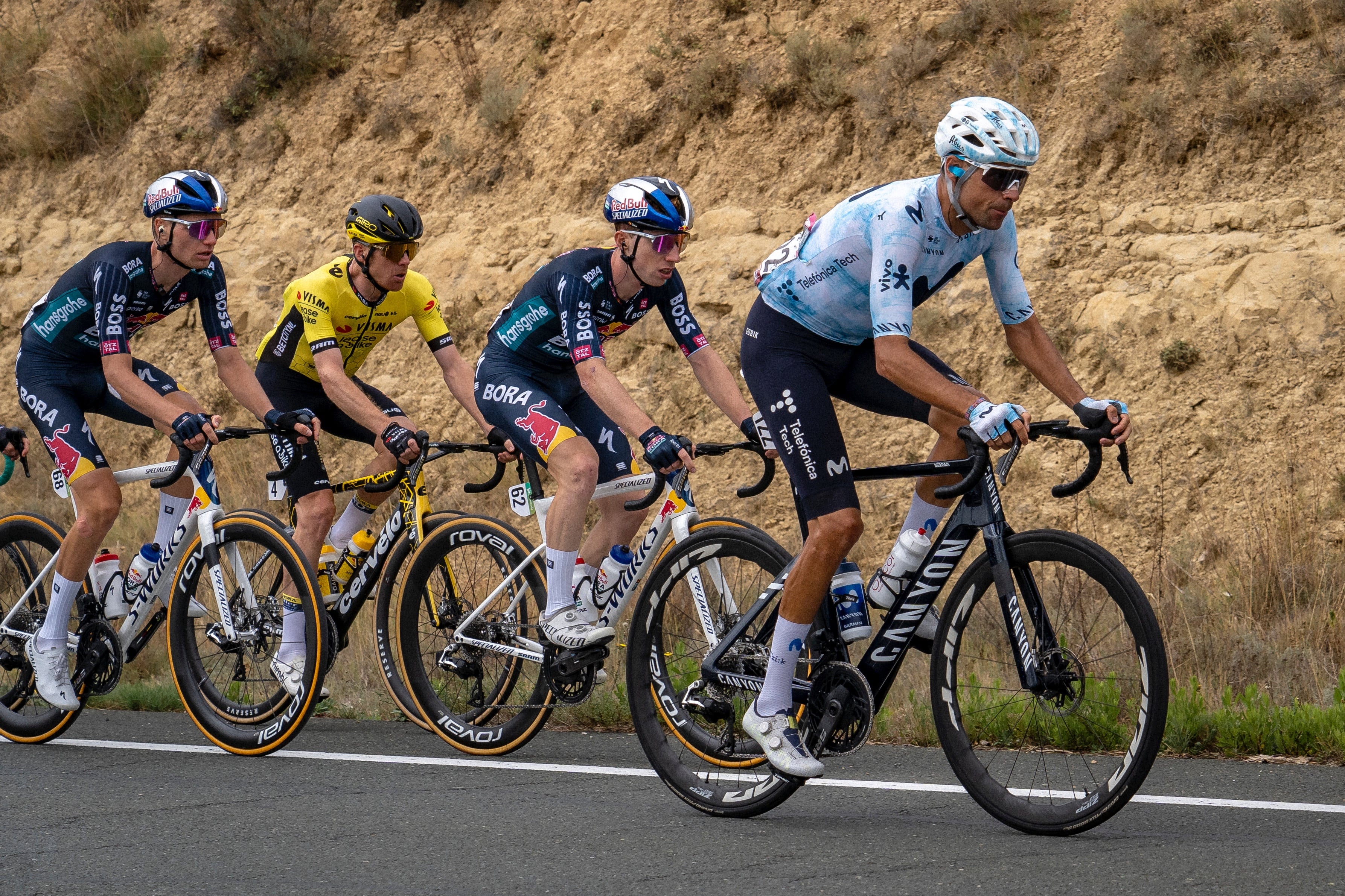 Jorge Arcas en una de las etapas de la Vuelta a España