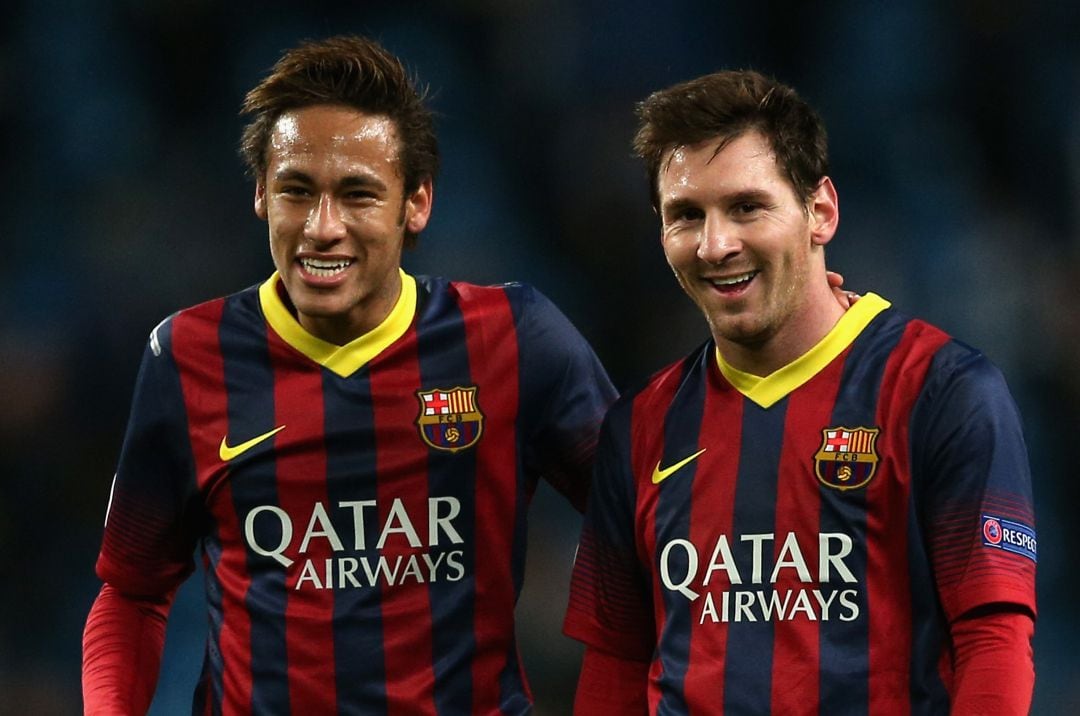 Neymar y Messi, en un partido con el Barcelona