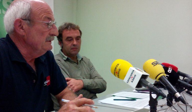 Josep Massó i Marx Xifra, responsables del sector lleter d&#039;Unió de Pagesos