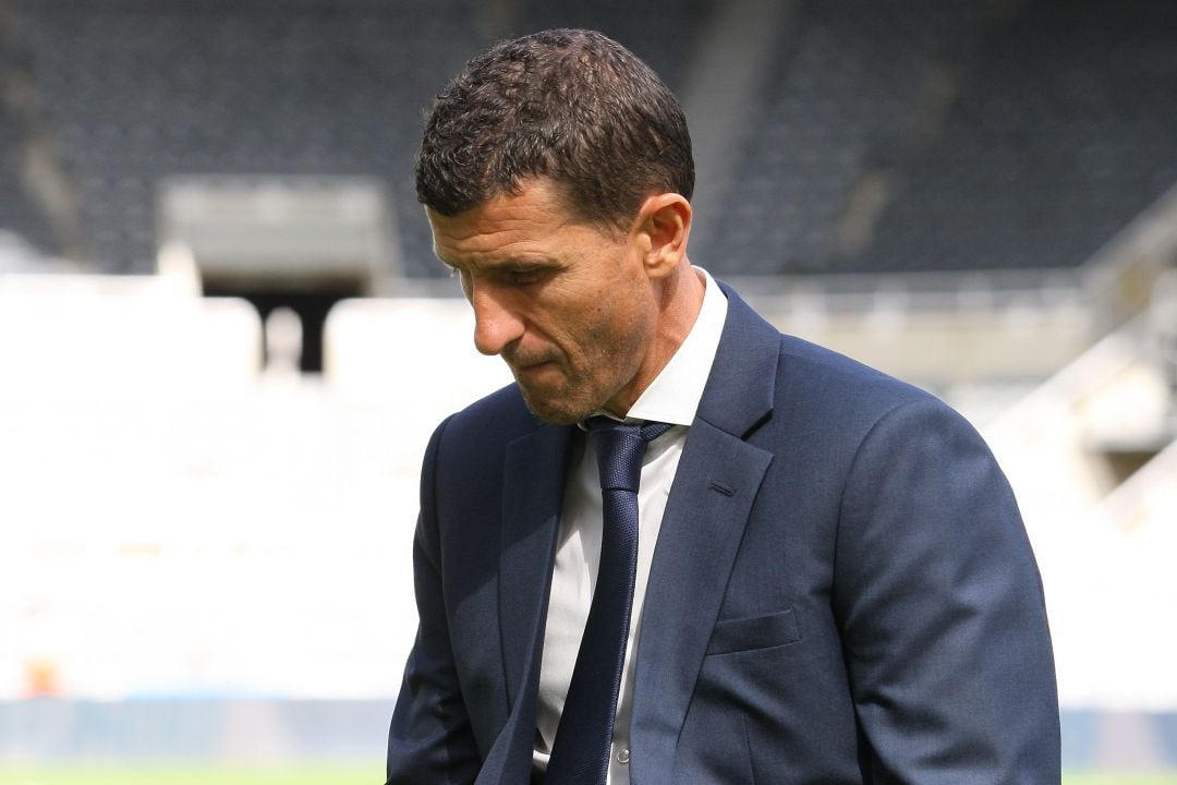 Javi Gracia, pensativo, en la previa de su último partido con el Watford