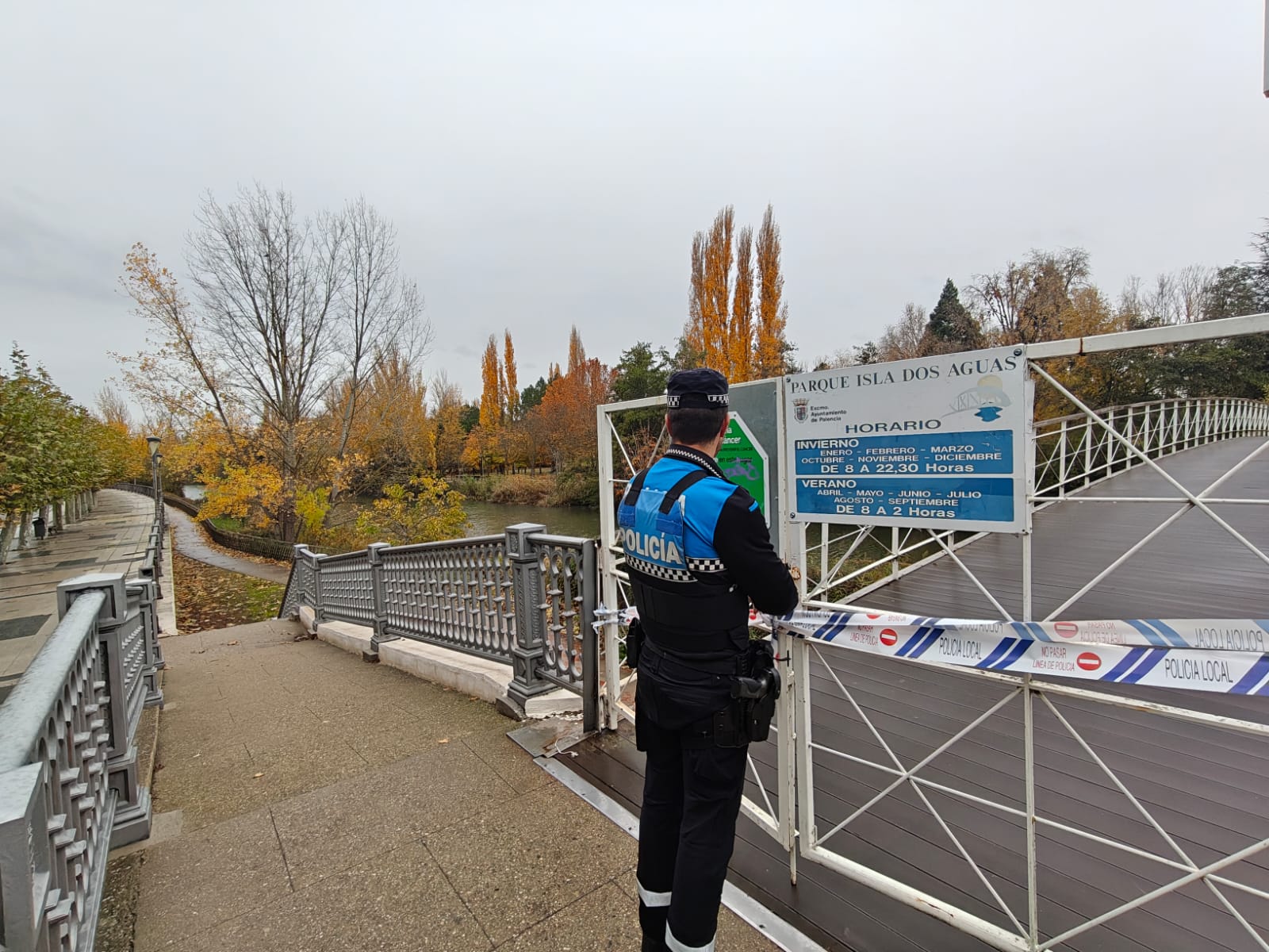 Cierre de los parques de Palencia por precaución