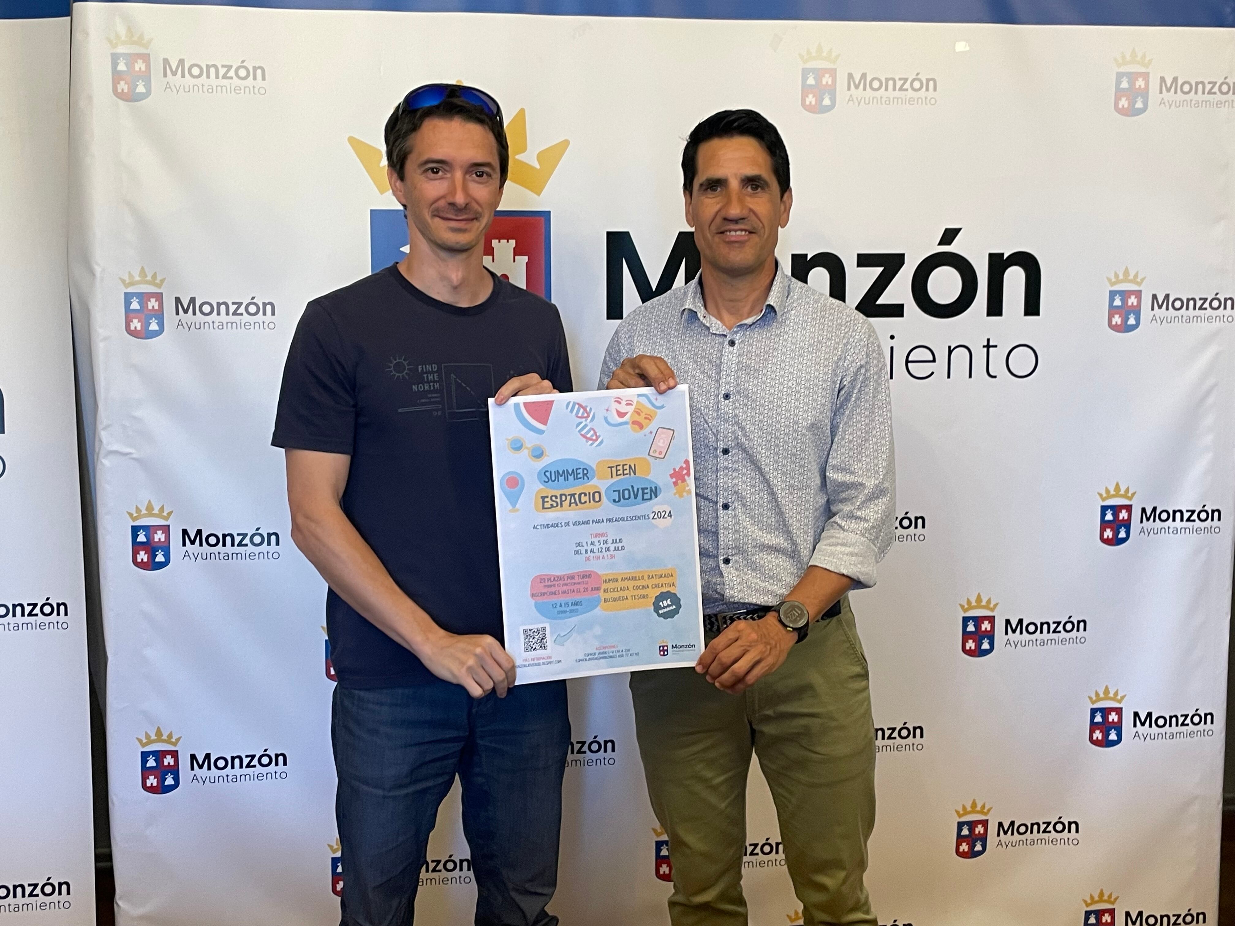 Marcos Castel y Eliseo Martín en la presentación. Foto: Ayuntamiento de Monzón