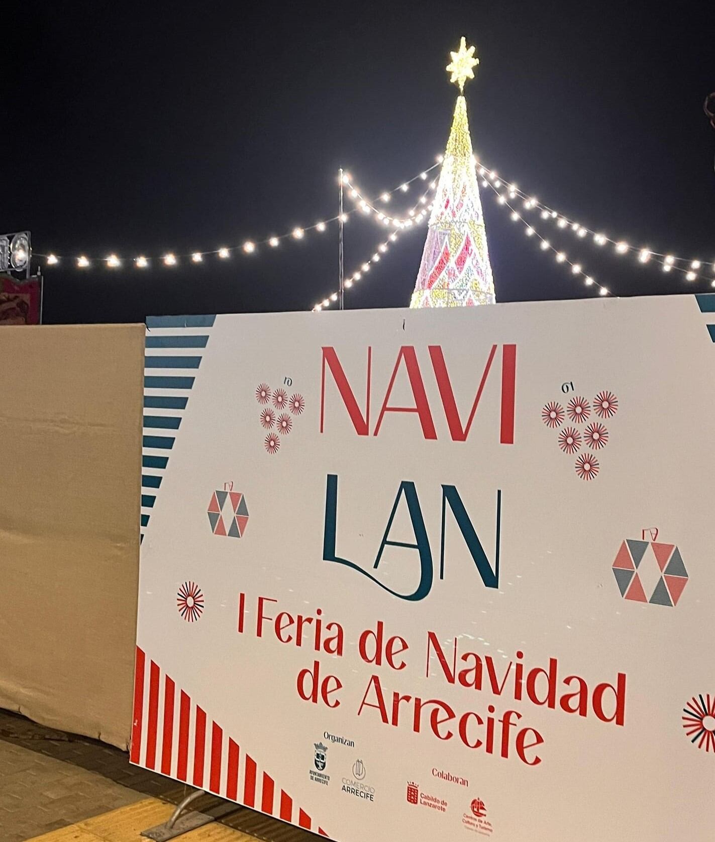 Entrada a la Feria de Navidad de Arrecife.