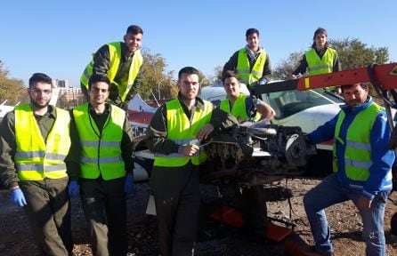 Un grupo de alumnos del curso que se imparte en As Mercedes