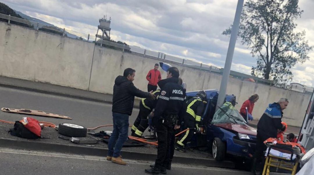 El accidente en la avenida de los Escritores, en Ponferrada