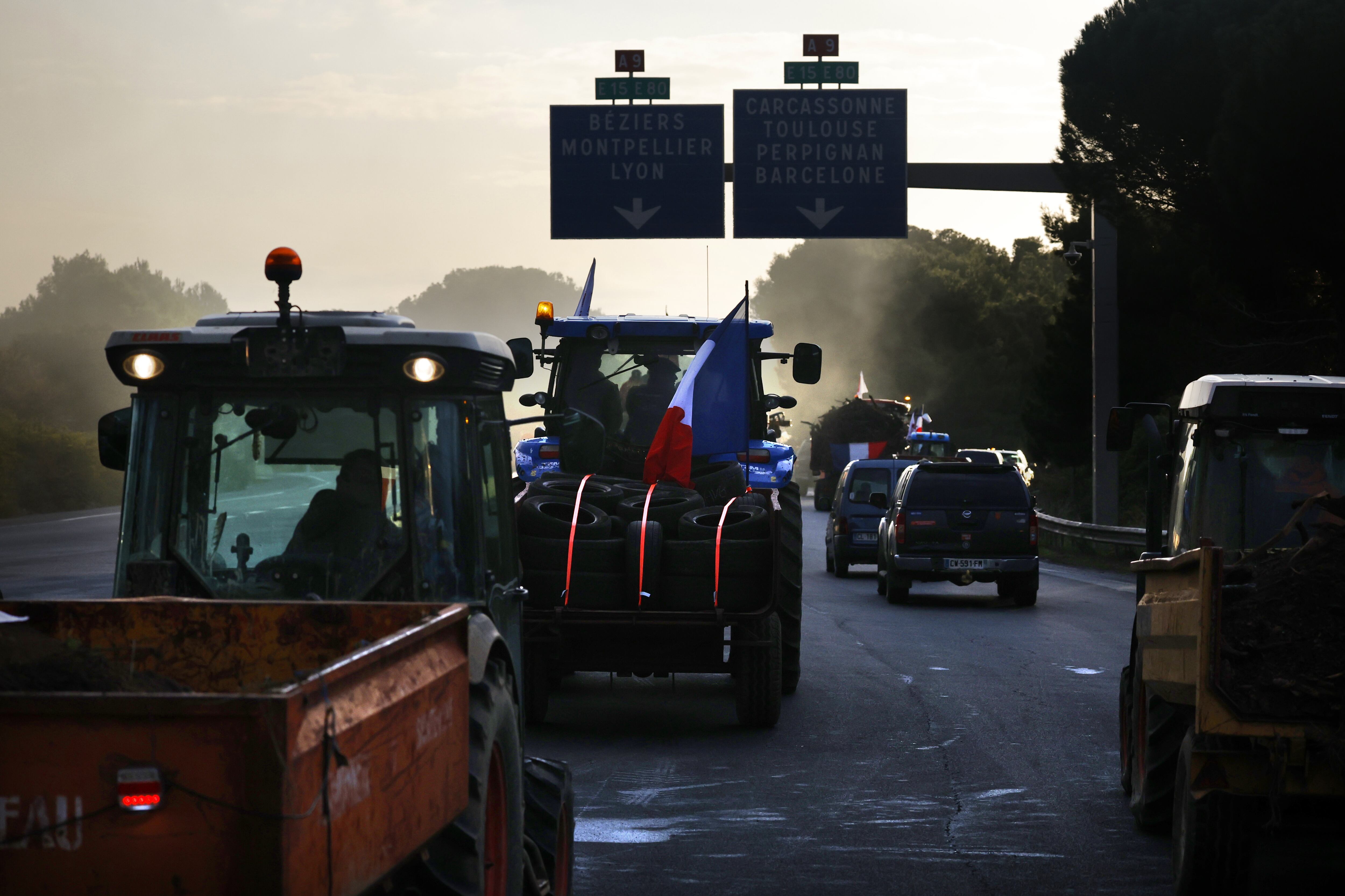 Tractors que participen a les protestes de França