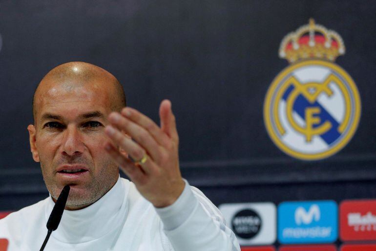 Zidane, en la sala de prensa 