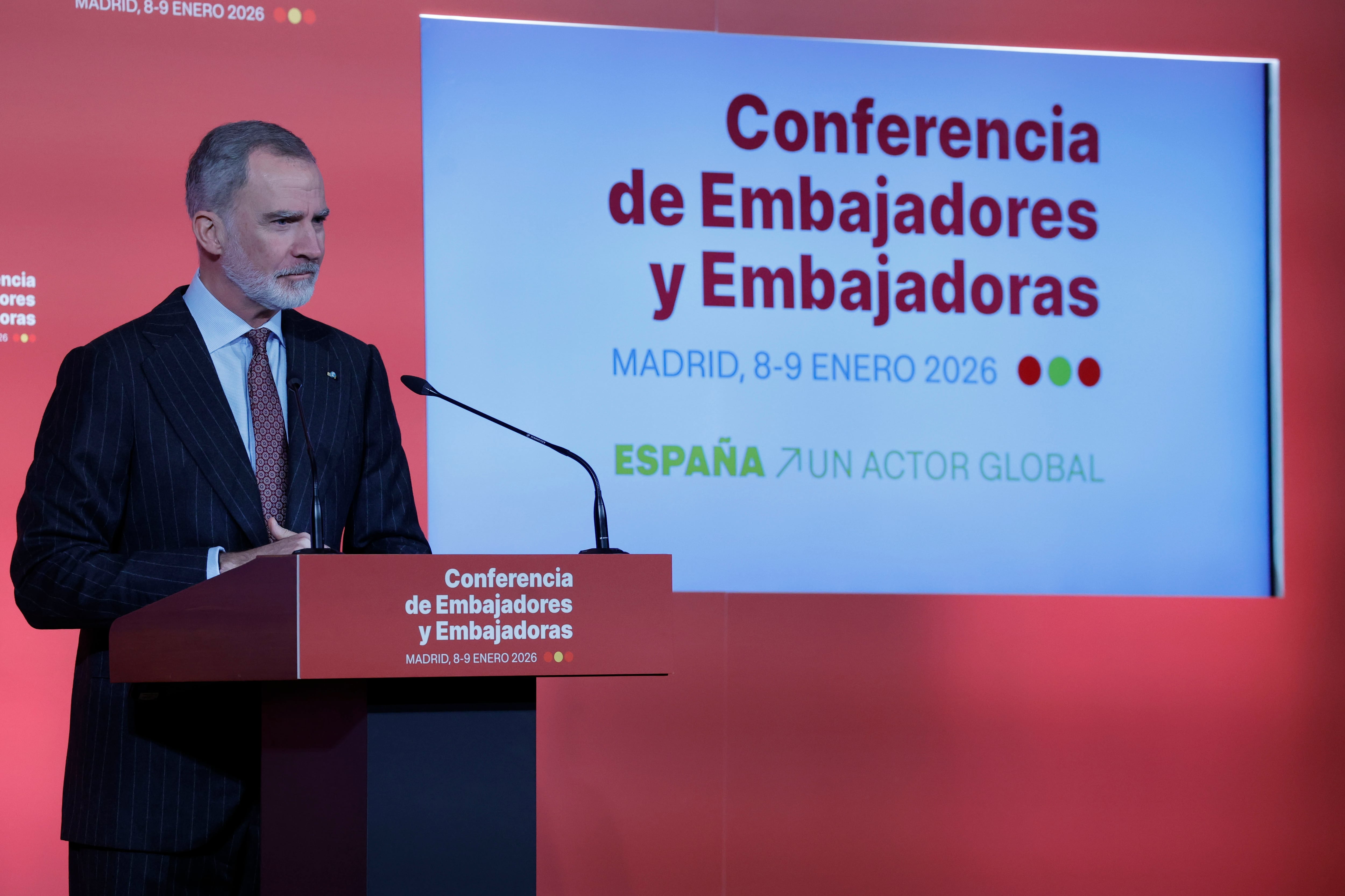 Felipe VI pide "seguir reivindicando el derecho internacional" tras la intervención de Estados Unidos en Venezuela