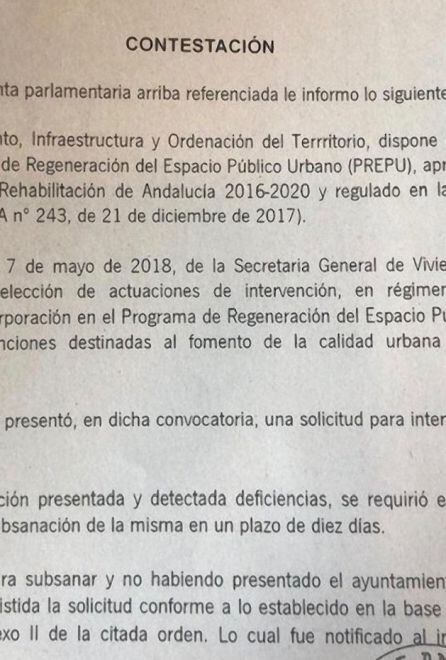 Documento de consulta sobre el PREPRU aportado por el PSOE de Jaén.