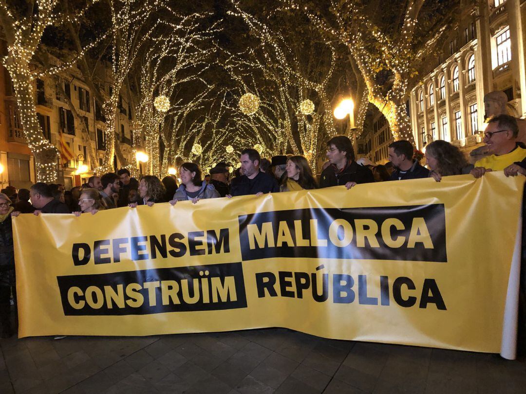 Manifestación soberanista en la Diada de Mallorca