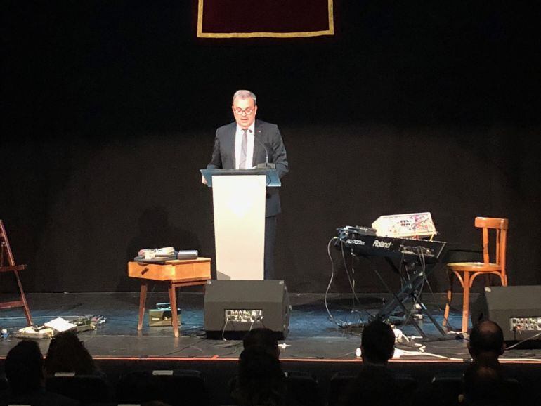 El presidente del Consell durante su discurso