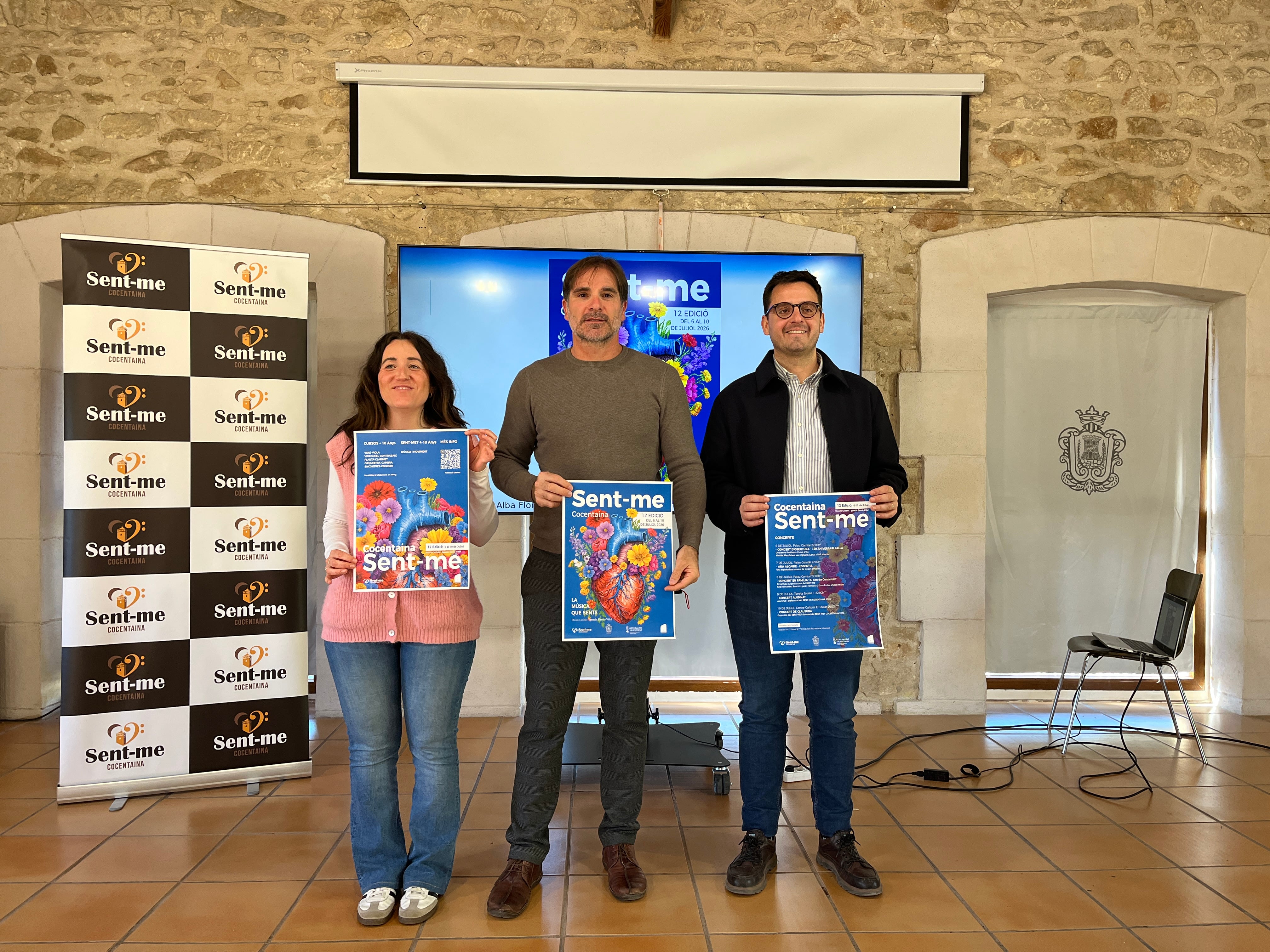 Berta Iñíguez, Ignacio García Vidal i Rubén Muñoz, durant la presentació d'aquest certamen